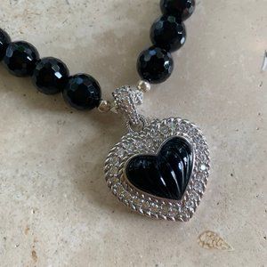 Judith Ripka Black Onyx Enhancer with beads